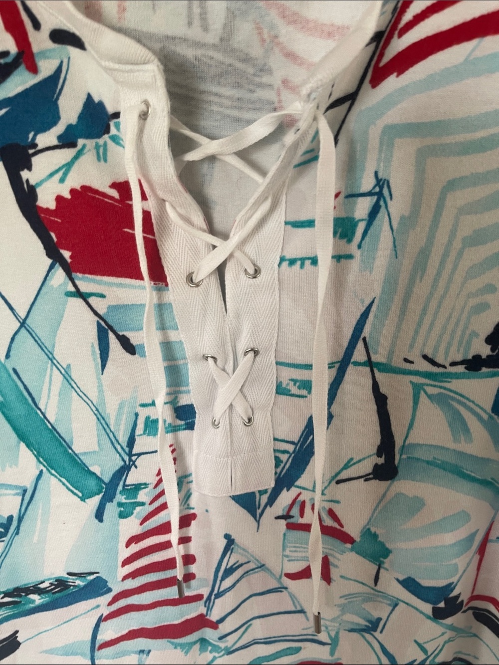 Chaps Sleeveless Dress Nautical Print Sundress Size XL - Picture 3 of 6